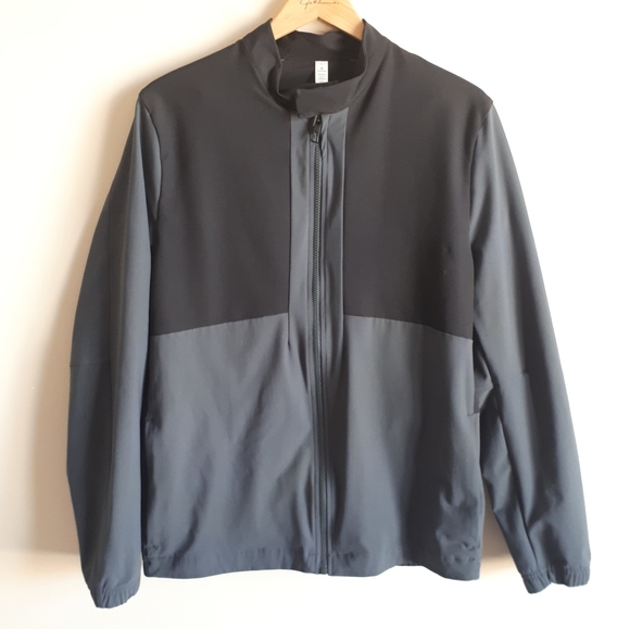 LULULEMON / L / Men's Final Say Moto Lightweight Jacket - Grey & Black Melanite - Picture 2 of 16